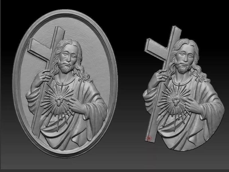 Jesus Head pendant 2 3D print model