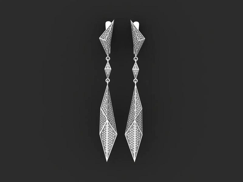 geometric earrings  Carrera Invierno Iceberg Collection 1052