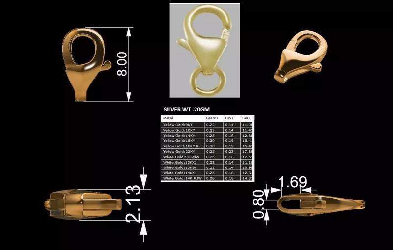 Fish and Lobster Lock  3D Model for Jewelry