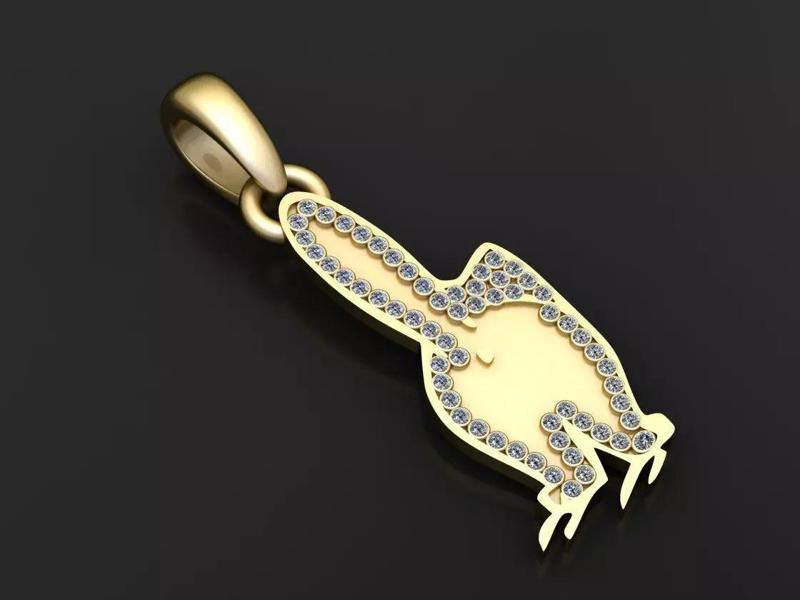 rocket pendant 3D printable model