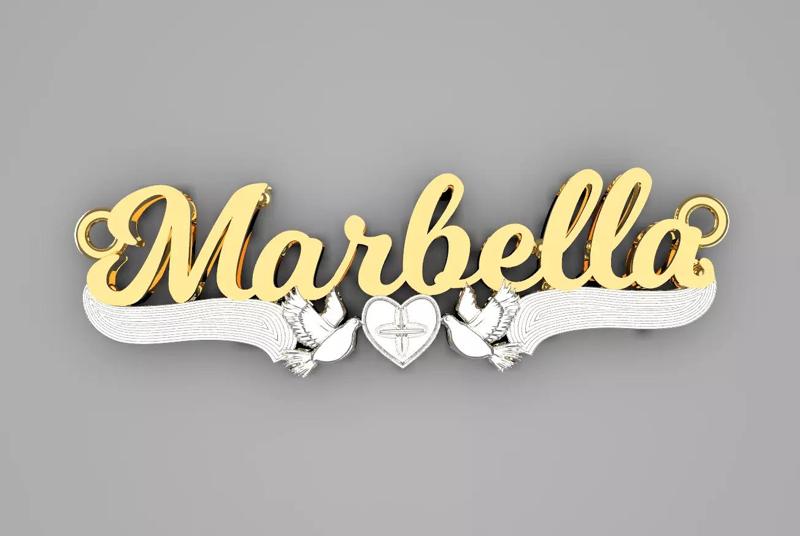 Marbella name plate