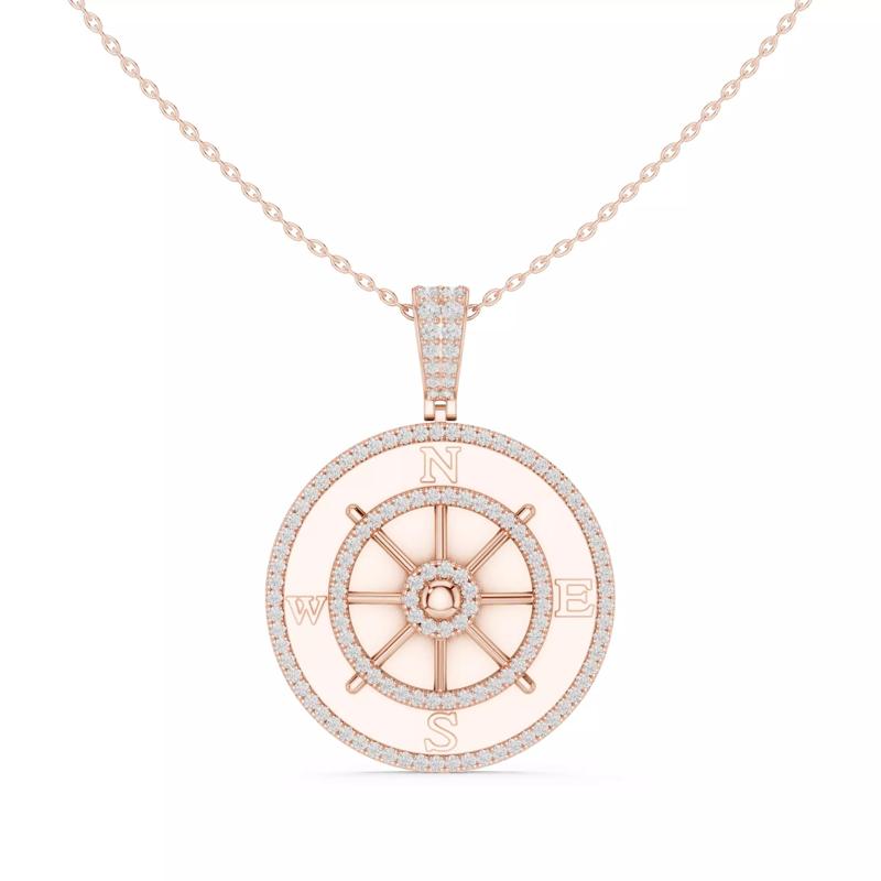 Round Diamond NEWS Pendant Women Necklace 3dm STL Video