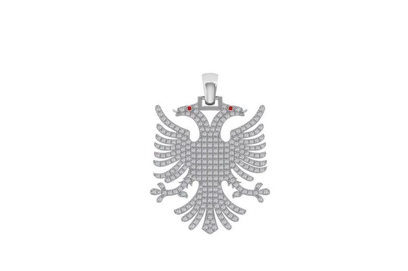 albanian eagle  full with diamonds Pandent