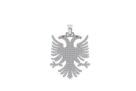 albanian eagle  full with diamonds Pandent