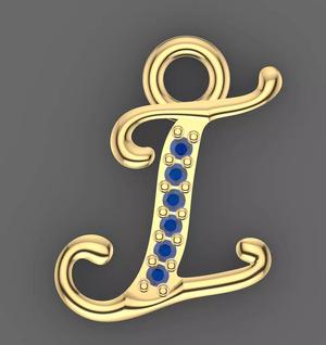 Alphabet Charm-Pendant - Letter I - P-10