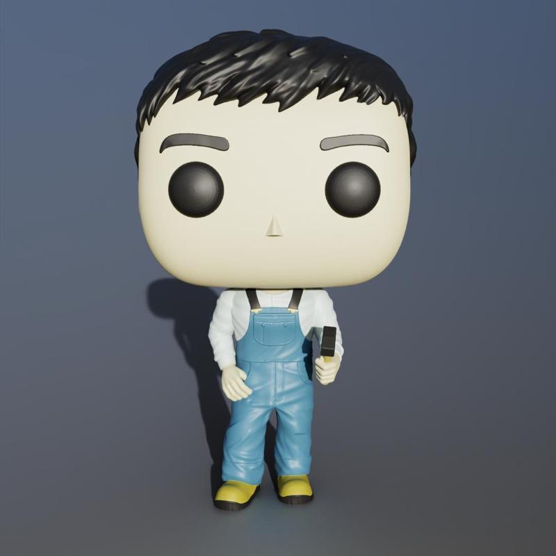 Carpenter man with hammer