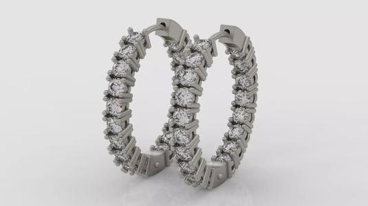 Hoop diamond earrings A71