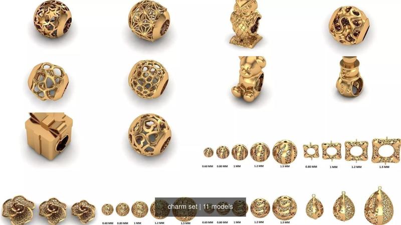 charm set 3D Model Collection