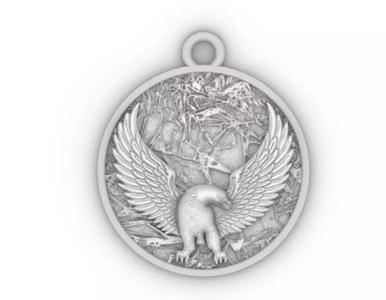 American Eagle Silver Pendant Design