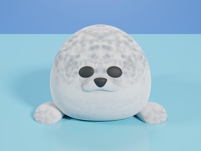 Cute Chonky Seal - Toytaku Prints