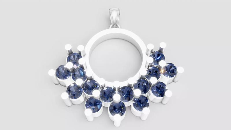 Abstract  White Gold EARRING