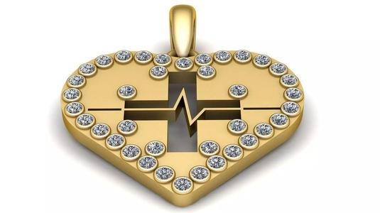 ADDITION  HEART PENDANT 3DC PRINTABLE MODEL