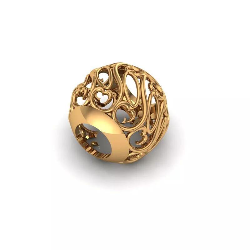 Jewelry ornate gold plated bead