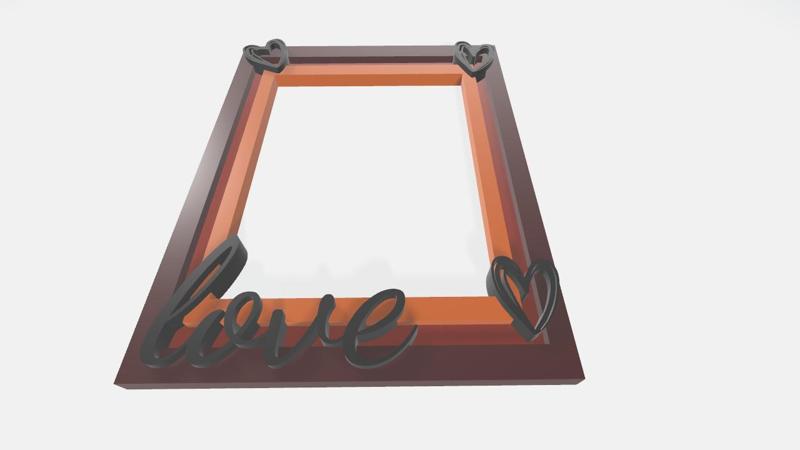 Love frame with hearts, valentine's day, anniversary