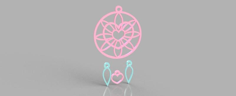 Atrapasueño corazón interior