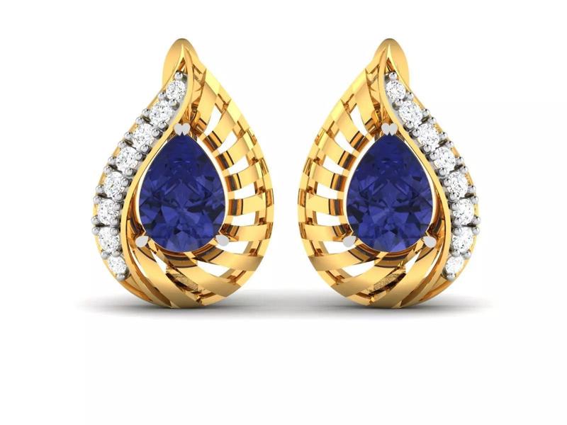 Women Pear Diamond Earrings