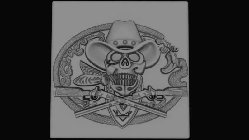 Decorative Cowboy skull STL for 3D printing