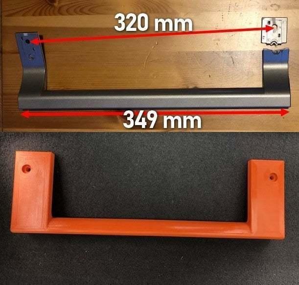 Brandt fridge handle BFL584YNX / Poignée de frigo Brandt BFL584YNX