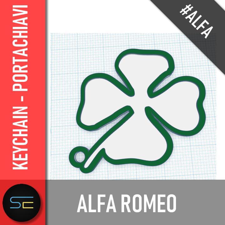 Alfa romeo Quadrifoglio verde keychain