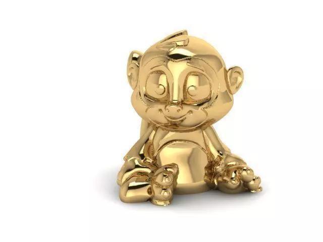 monkey gold figurine