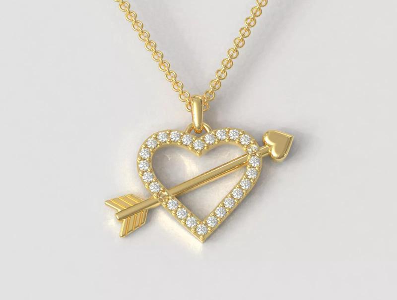 Diamond Heart Arrow