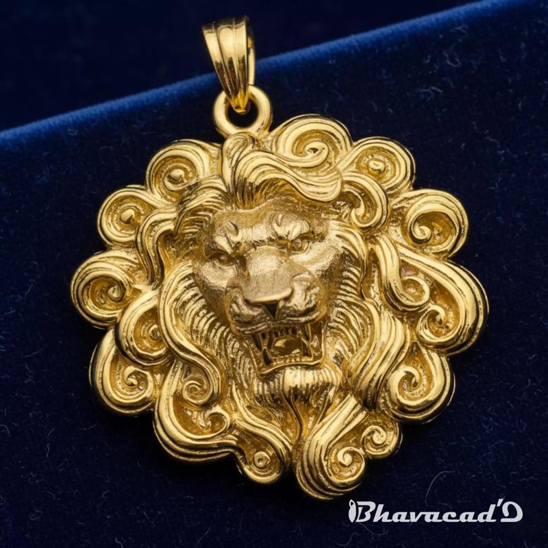 Roaring Lion Gold Pendant
