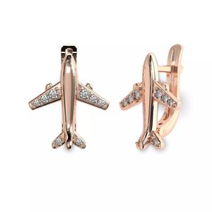 Airplane airbus jewelry earring