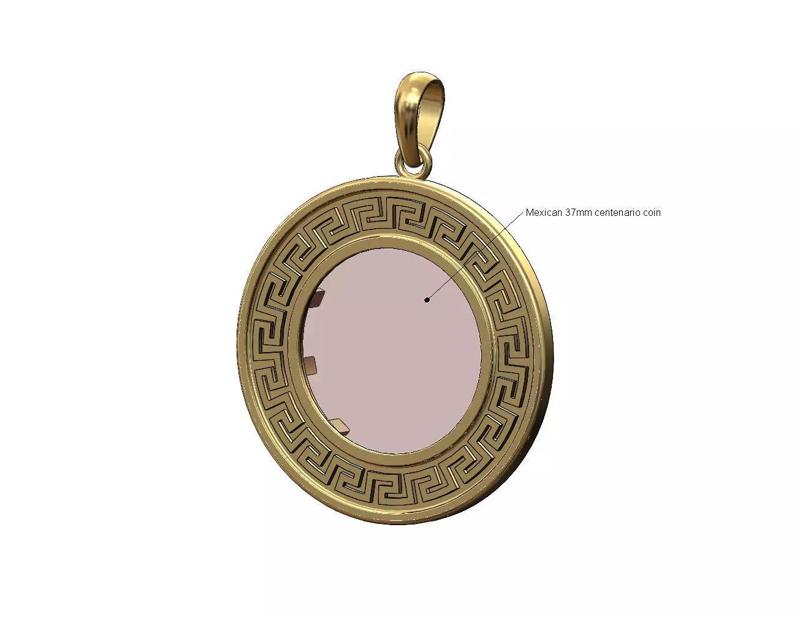 Mexican Centenario 37mm coin bezel pendant frame