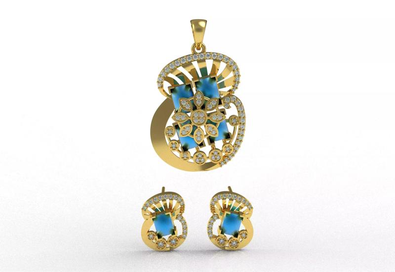 Diamond Pendant Set 39