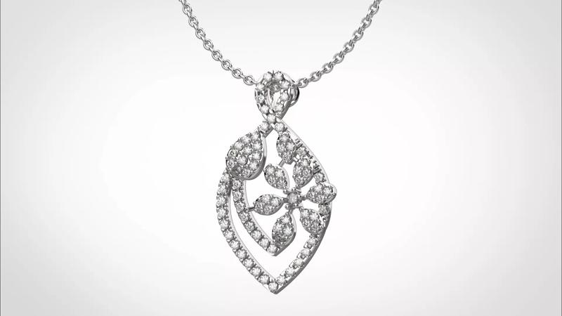 PE17 Classic Solitaire Pendant half ct CAD STL 18K  3g