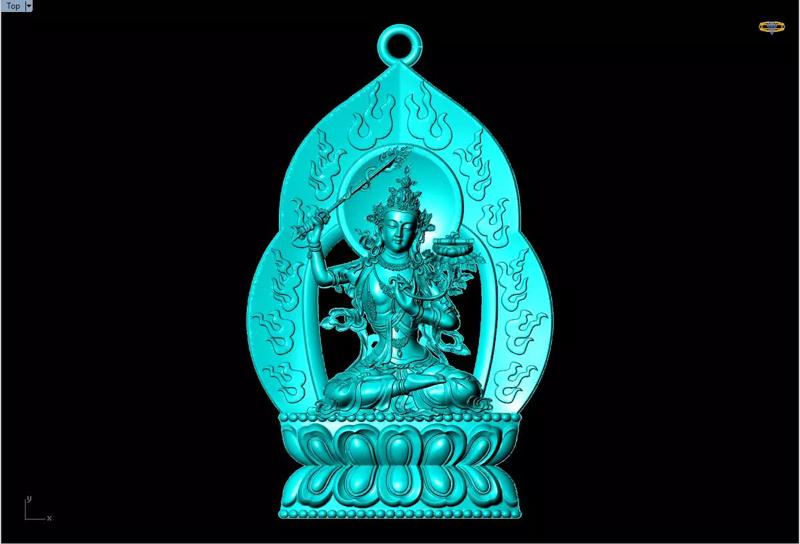 Manjushri Bodhisattva pendant - Buddha Guan Yin Bodhisattva