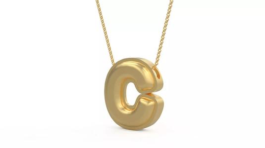 Model 1186 C Initial Letters Charm Balloon 20mm