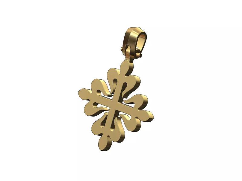 PP logo pendant with bail