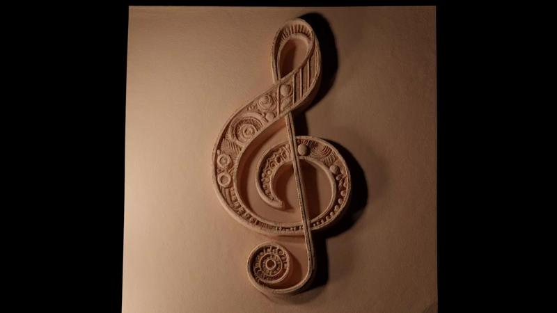 Musical Note CNC 3d Print High Relief Sand Casting
