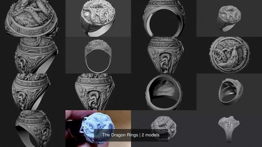 The Dragon Rings 3D Model Collection