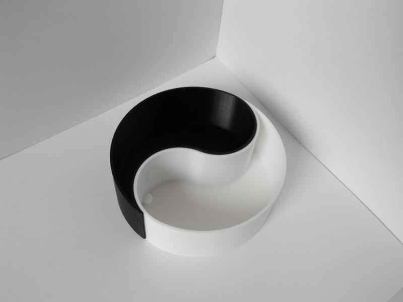 Yin yang bonsai pot (no logo) - 100 mm