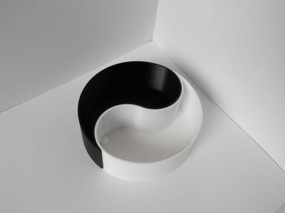 Yin yang bonsai pot (no logo) - 100 mm