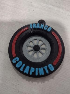 KEY RING FRANCO COLAPINTO FORMULA F1 WHEEL