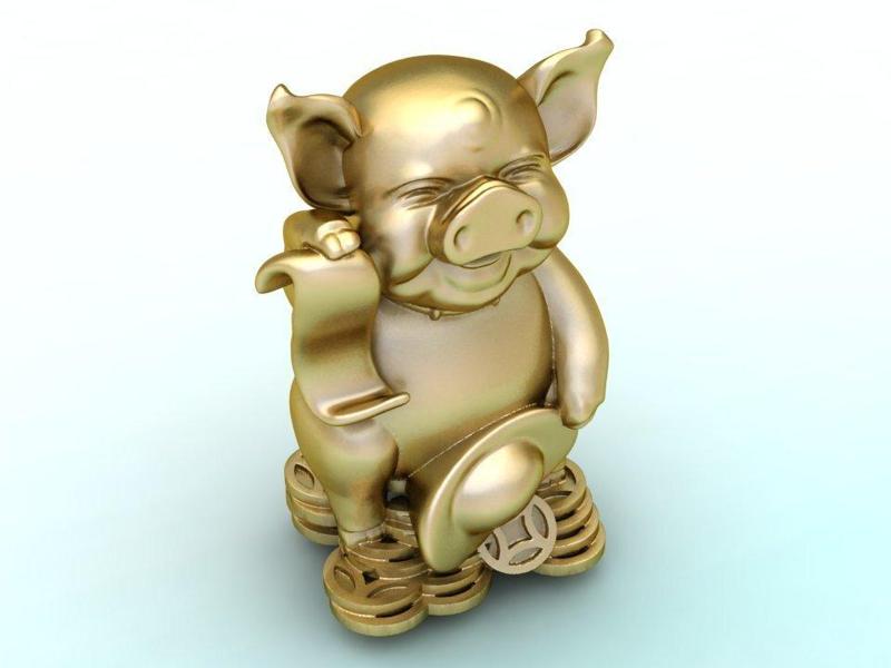 Pig souvenir jewelry - Pig statue - N930