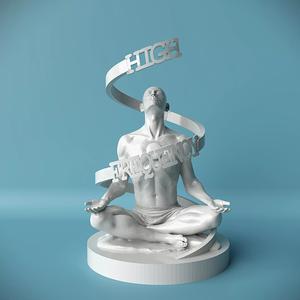 High Frequency Meditation Statue 3D Spiritual Sculpture