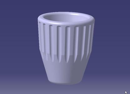 Knob, knurled nut knob M8