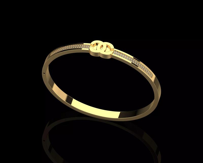 Ch Bracelet 17 size with Diamonds N213