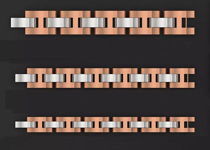 3 Size Gold Bracelet 3dm stl renders details