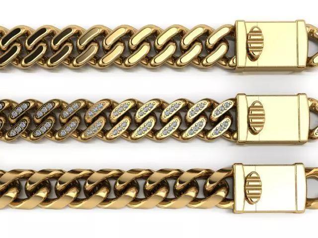 3 Cuban links for bracelet  and necklaces