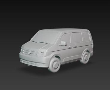 Minivan 3D Model - Family Vehicle for 3D Printing