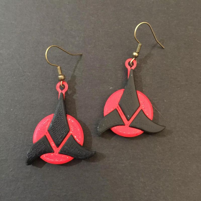 Klingon Imperial Trefoil Earrings