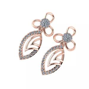 light Wight white gold diamond Earring-Nk-57ER