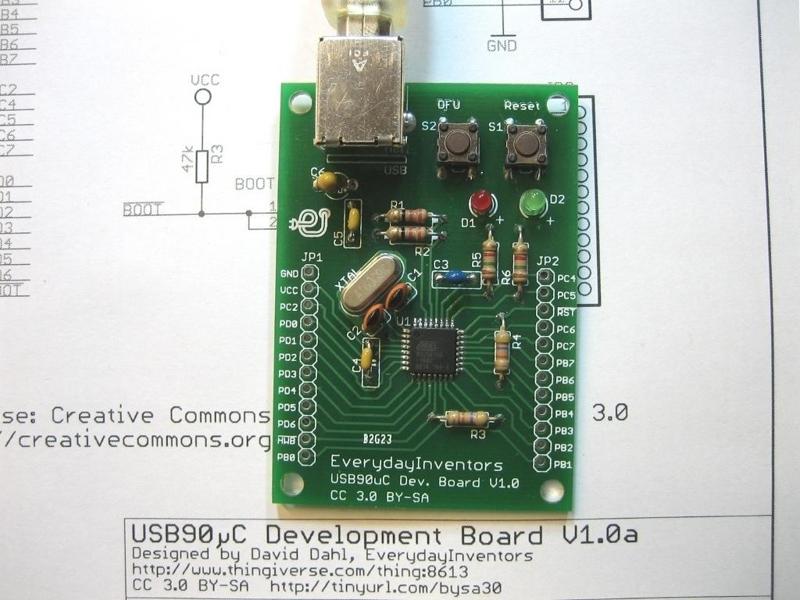 USB90Î¼C Minimal Development Board V1.0a