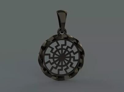 black sun pendant