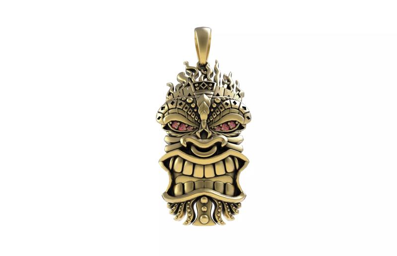 Antique African Tribal Mask Pendant